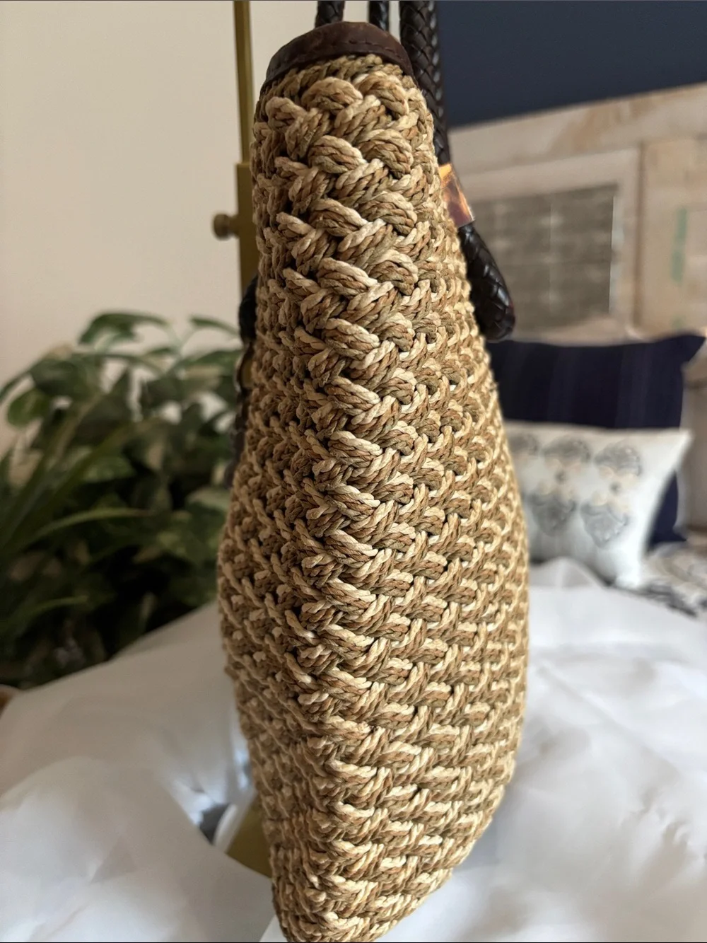 Vintage Brighton “Rita” Straw Tote